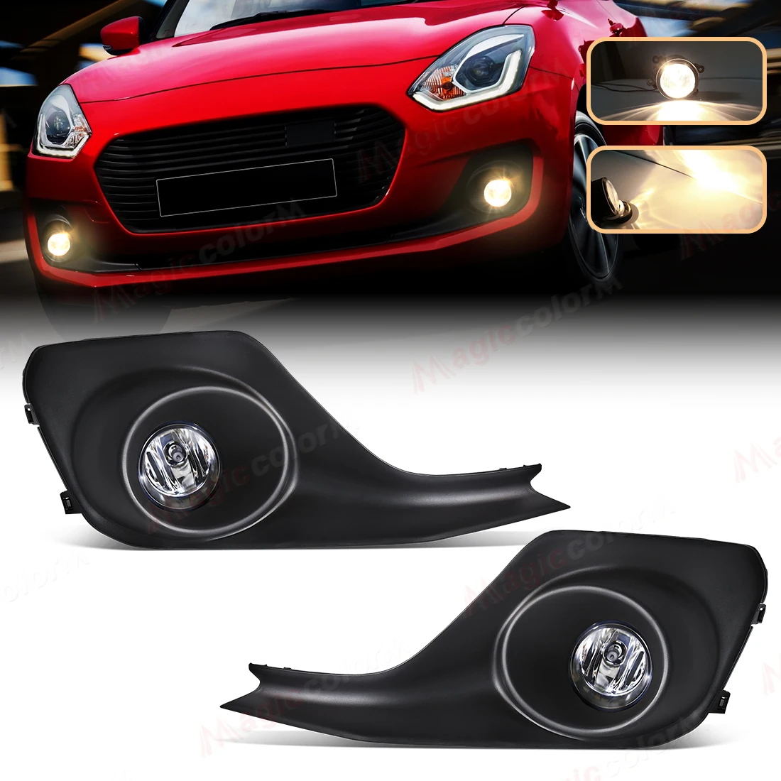

For Suzuki Swift 2018 2019 Fog Lamp LED Daytime Running Lights DRL Halogen Turn Signals Front Bumper Daylights Car Accessories