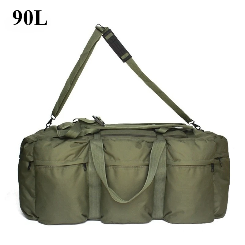

90L Waterproof Hiking Mountaineering Bag Large Capacity Camouflage Tactical Backpack Rucksack Outdoor Camping Travel Tent Bag