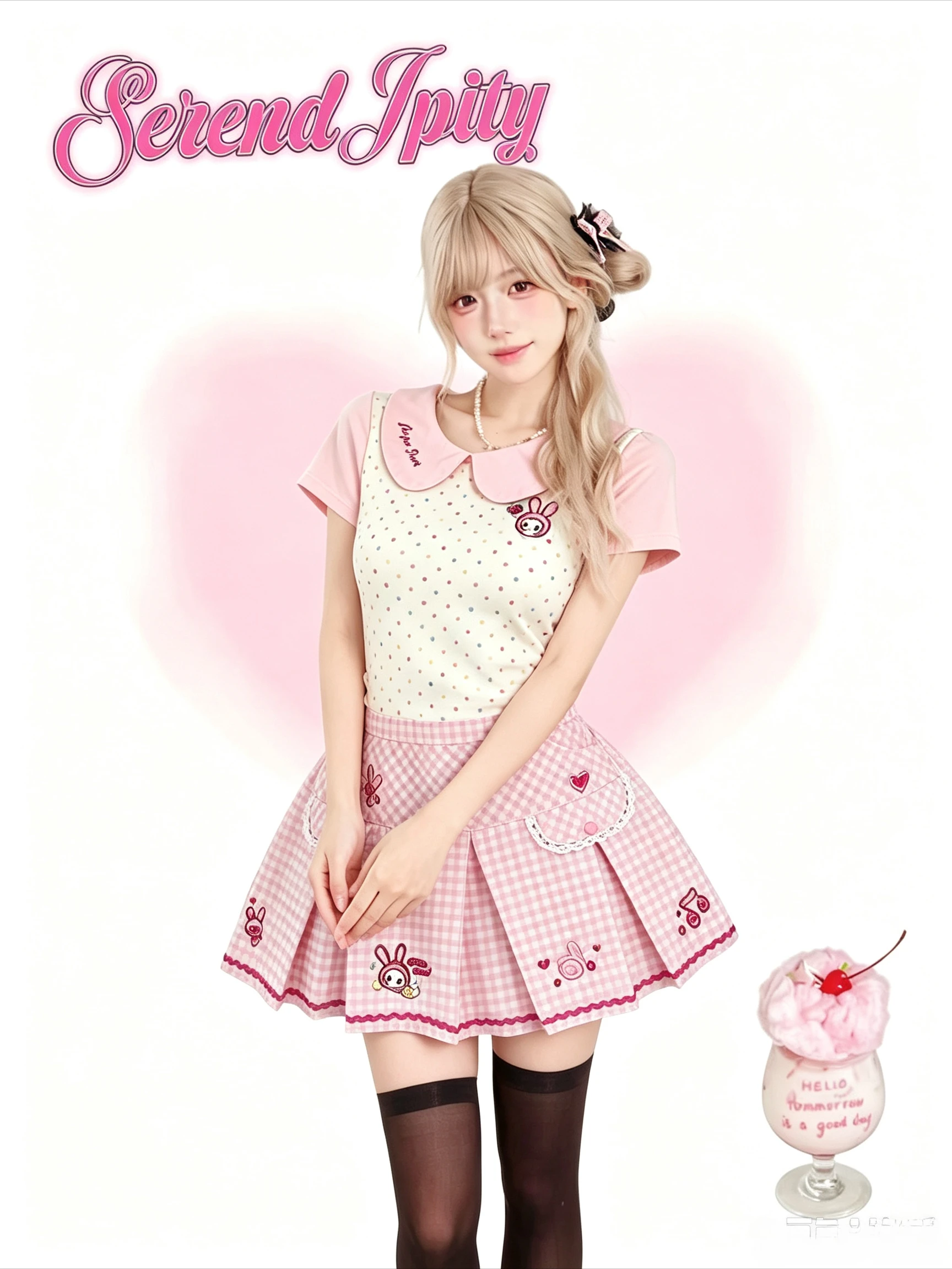 Harajuku Y2K Women Kawaii Lolita 2 Piece Set Japanese Bow Cat Print Tee Ruffle Cake Mini Skirt Girls Casual Daily Dating Outfit