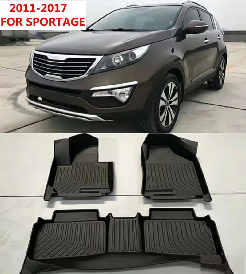Passend für KIA Sportage 2011-2017. Autoteppich, Sportage-Fußmatten, komplettes Set, zuschneidbar für Sportage, wasserdichte Fußmatten.
