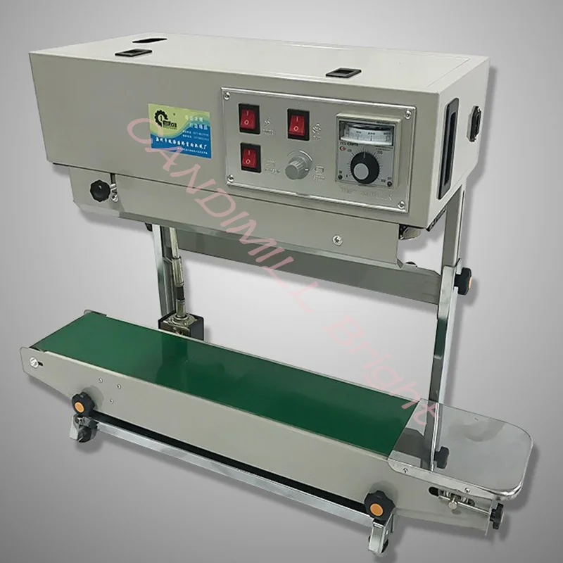 Food Bags Continuous Sealing Machine Automatic Commercial Plastic Film Packag Machine Additional Equipment Printing Date FR900