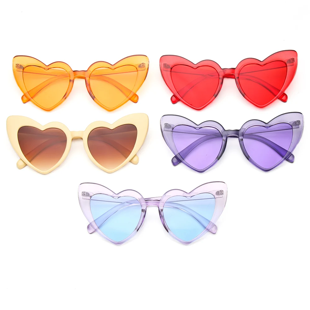 Women Fashion Heart-Shaped Sunglasses 2022 New Fashion UV400 Protection Sweet Sun Glasses Sexy Cat Eye Eyewear Clout Goggle