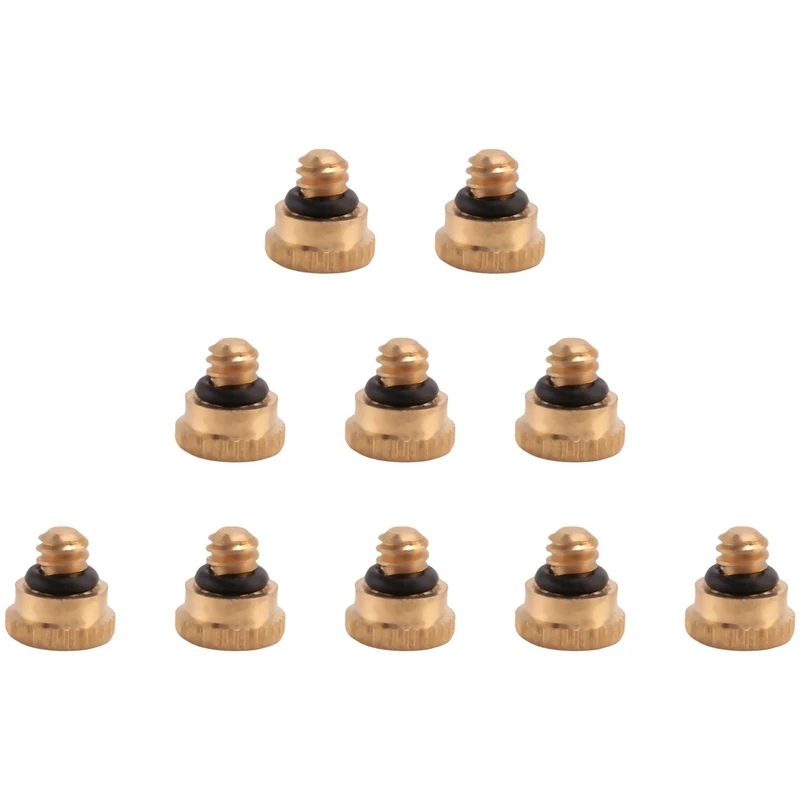 

Hot 30PCS 10/24 Screw Thread Brass Misting Nozzle Plug Low Pressure Atomizing Mist Nozzle For Outdoor Cooling System