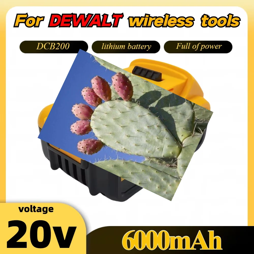 

DCB200 20V 6000mAh Lithium Rechargeable Battery For DEWALT 18V 20V DCB184 DCB182 DCB180 DCB181 DCB182 DCB201 DCB206