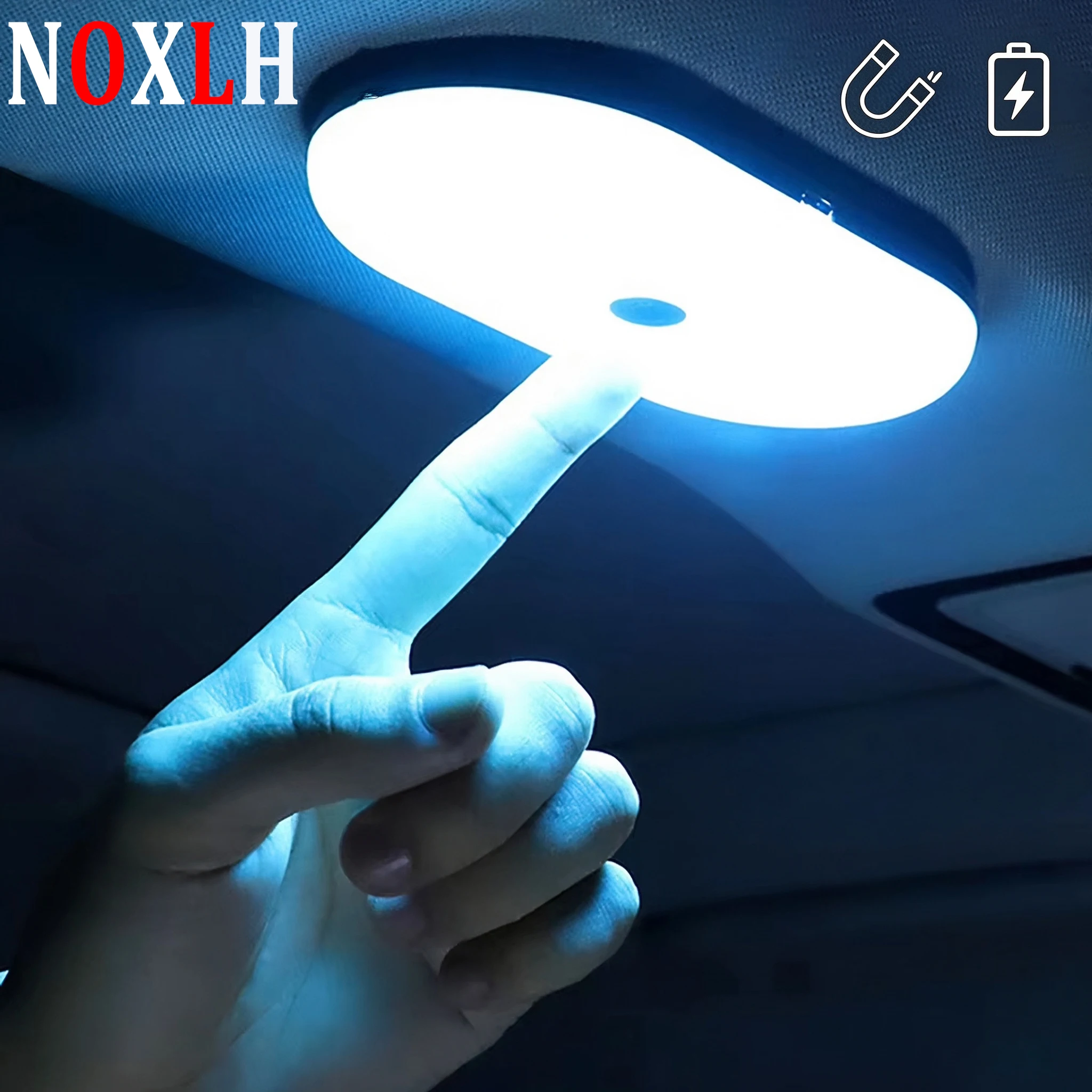 Car Roof Light Interior Lighting Magnetic Ceiling Atmosphere Light Reading Touch Lamp USB Charging Bedroom Cabinet Lighting