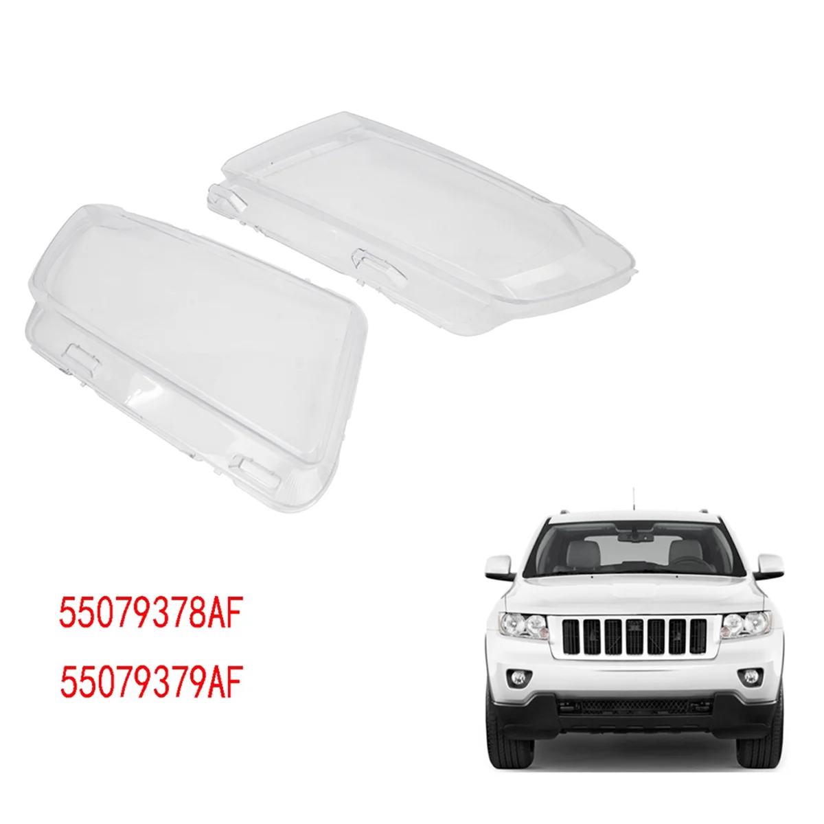 

Левая передняя фара, крышка для объектива фары для Jeep Grand Cherokee 2011-2013, защитная крышка для лампы 55079379AF