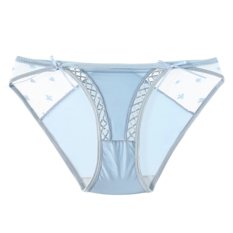 CINOON Sexy Frauen Spitze Höschen Low-taille Unterwäsche Weibliche G String Atmungsaktive aushöhlen Dessous Eis Seide Komfortable Dessous