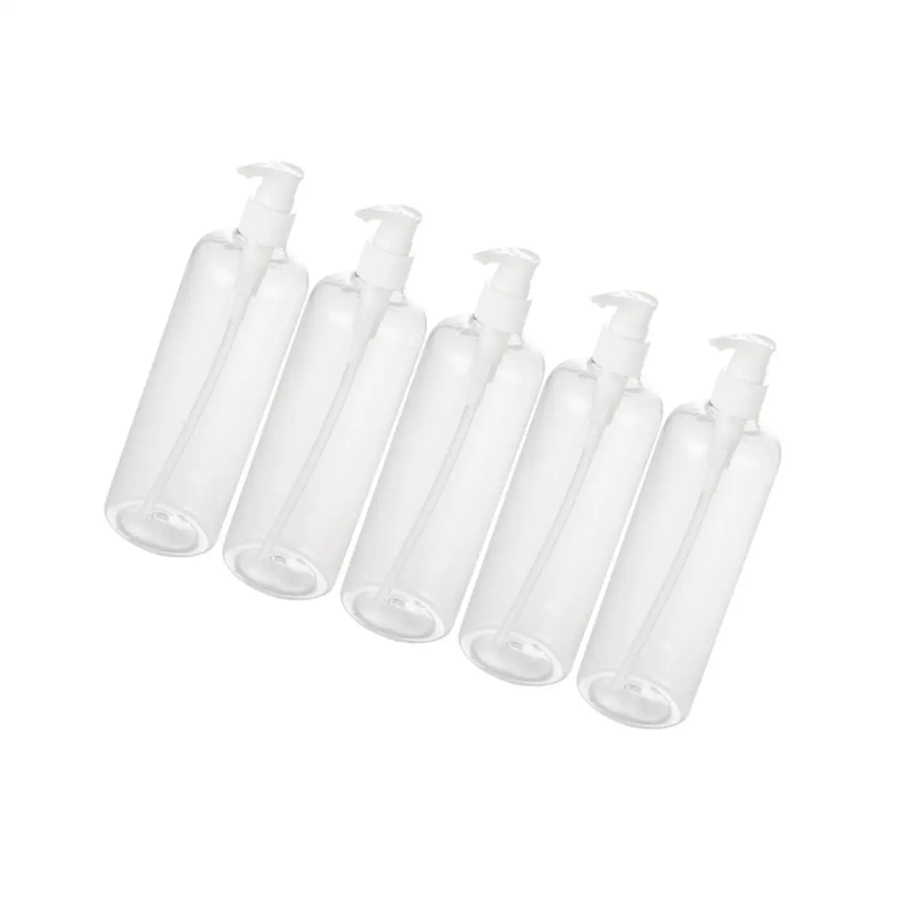 

Empty Plastic Shampoo Conditioner Pump Bottle Refillable Dispenser