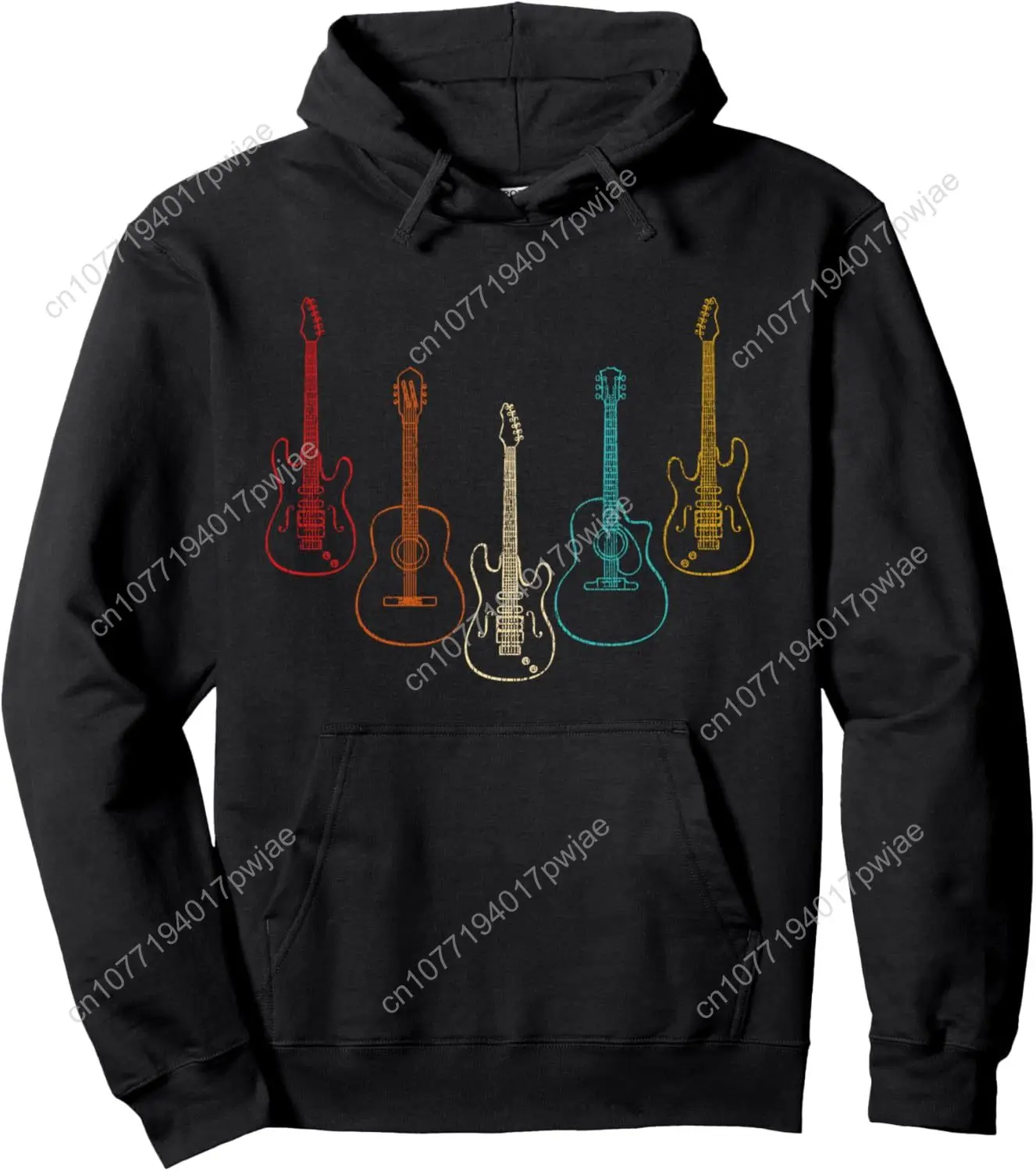 

Retro Guitar Pullover Hoodie