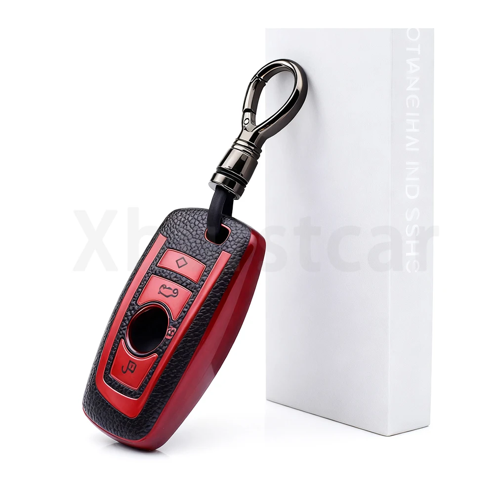 TPU Leather Shell for BMW F10 F15 F16 F20 F30 F18 F25 M3 M4 E34 1 3 5 7 Series X1 X3 X4 X5 Car Key Case Cover Accessories