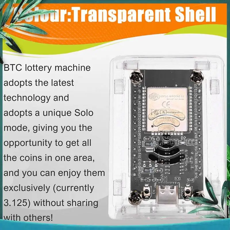 (NEW) BTC Miner PRO+ Solo Miner 850KH/S Bitcoin BTC Miner ESP32 Chip Wifi Low Power With Acrylic Case For Home Office