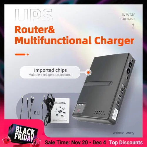 AC220 - 265V 18W UPS fuente de alimentación CC ininterrumpida DC1018L 5V 9V 12V enrutador óptico Monitor de gato cargador de respaldo teléfono celular