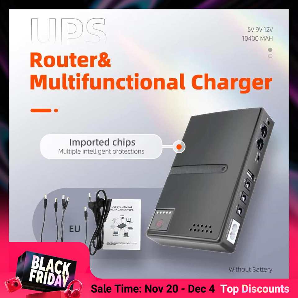  AC220 - 265V 18W UPS Uninterruptible DC Power Supply DC1018L 5V 9V 12V Router Optical Cat Monitor Backup Charger Cell Phone 