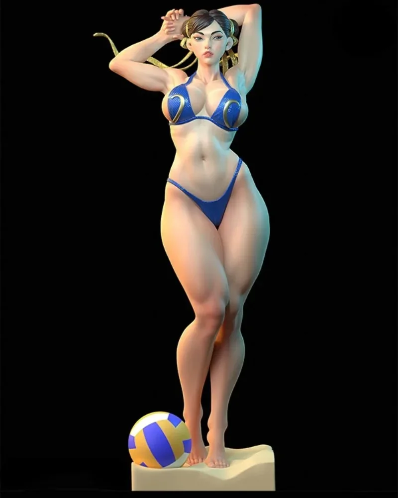 1/24 Scale Resin Figure Assembly Model Kit NSFW Game Beauty Beach Volleyball Miniature Toys Unassembled Unpainted Garage Kit