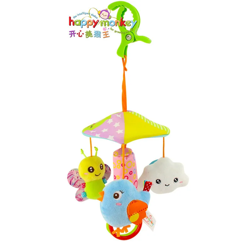 Baby Rattles 0-12 Months Cute Animal Rattles for Kid Crib Mobile Newborns Toy Stroller Cart Infant Plush Toy Educational Toys