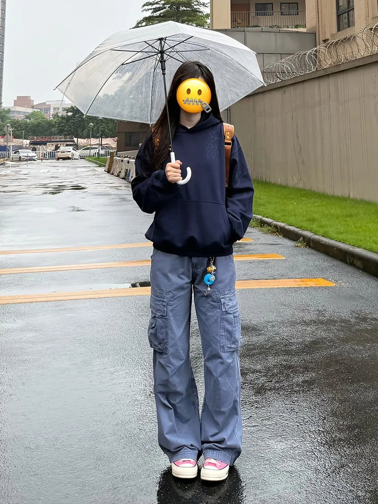 

Винтажная рабочая одежда Waed, джинсовые джинсы, повседневные прямые брюки для мужчин и женщин, осенние уличные брюки для отдыха