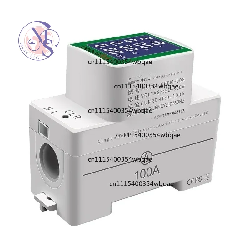 ZOCI-FOR-Din Rail Digital Power Energy Meter AC50V-300V 100A Voltmeter Ammeter Watt Kwh Meter, Replacement Parts