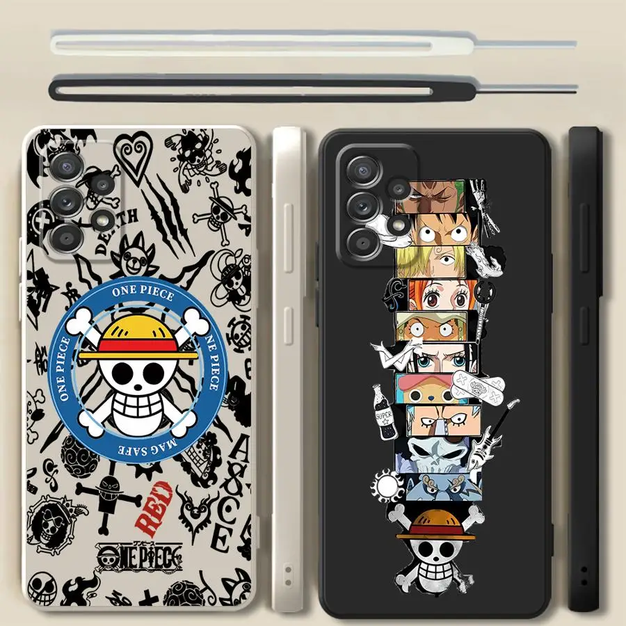 Case for Samsung Galaxy A02s A71 A73 A50 A56 A04 A30s A53 A05 A06 A20s A03 Phone Cover One Pieces Anime 