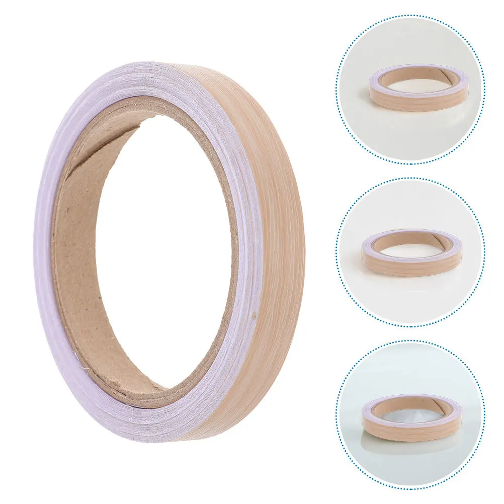 

2 Rolls Wood Grain Edge Banding Strip Peel and Stick for Cabinets Furniture Stairs Restoration Easy Apply Edging Tape