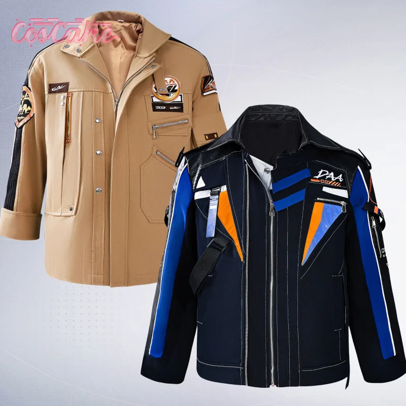 

Love and Deepspace Caleb Cosplay Costume Brown Flying Jacket Black Short Hair Halloween Party for Women Men Carnival Outfit