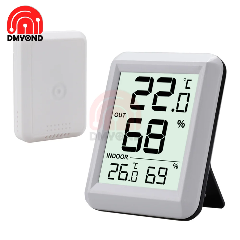 30-100M Wireless Digital Indoor Outdoor Thermometer Hygrometer Weather Station Digital Electronic Thermometer