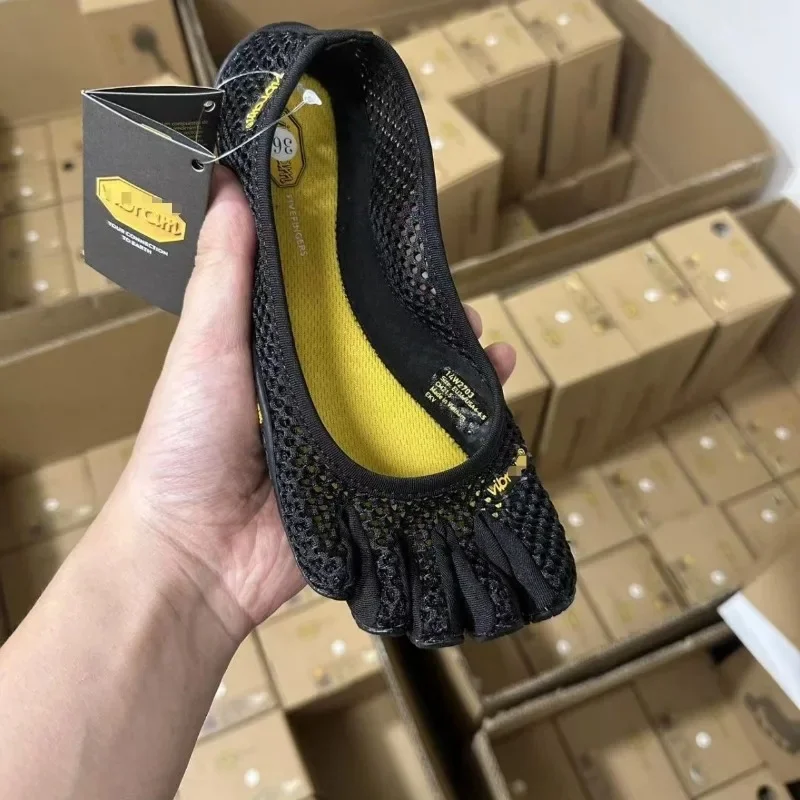 Pure Original VI-B Mesh Five-Finger Shoes Indoor Soft-Soled Pilates yoga Dance Fishing Net Gas Light Toe Training Shoes