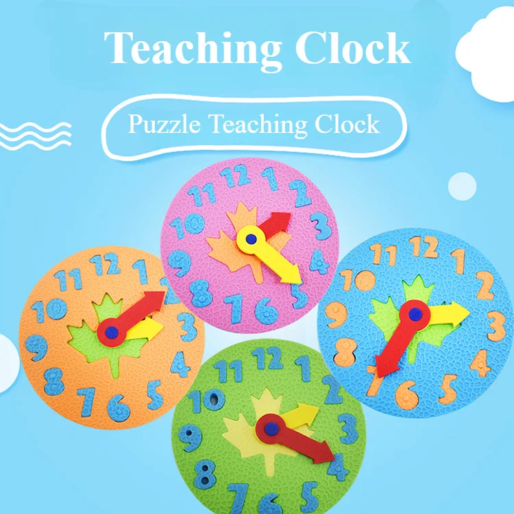 

1pcs Manual Diy Eva Clock Early Learning Education Baby Kids Toys Montessori Teaching Aids Math Toys