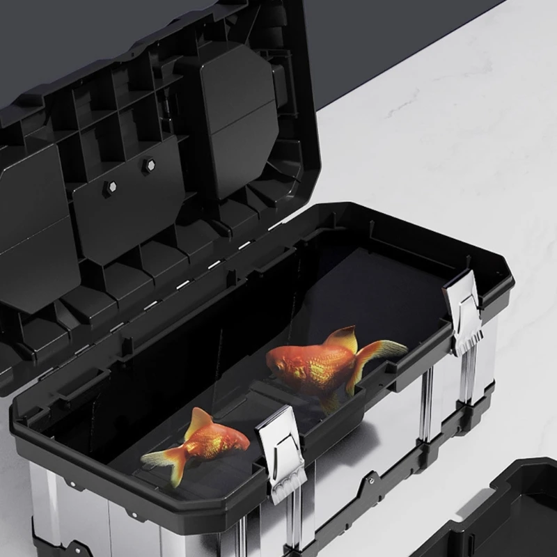 Stainless Multifunctional Electrician Hardware Storage Box Stainless Steel Car Tool Storage Box Industrial Dropship