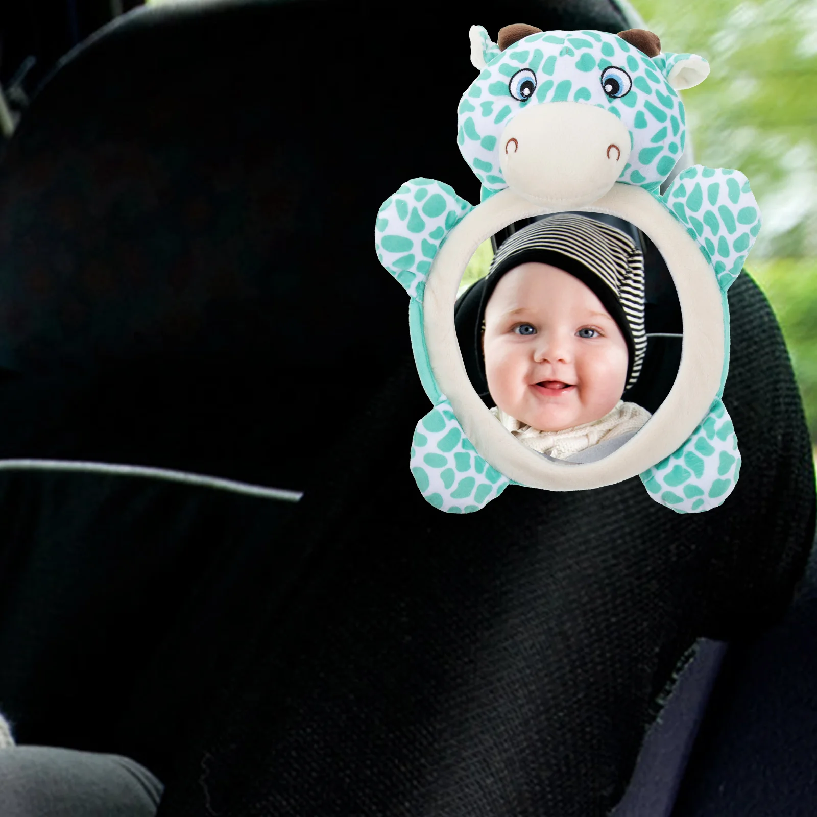 مرآة الرؤية الخلفية المتينة على شكل غزال قابلة للتعديل لمراقبة الأطفال في المقعد الخلفي للسيارة والقيادة الآمنة ومرآة النقطة العمياء الإبداعية