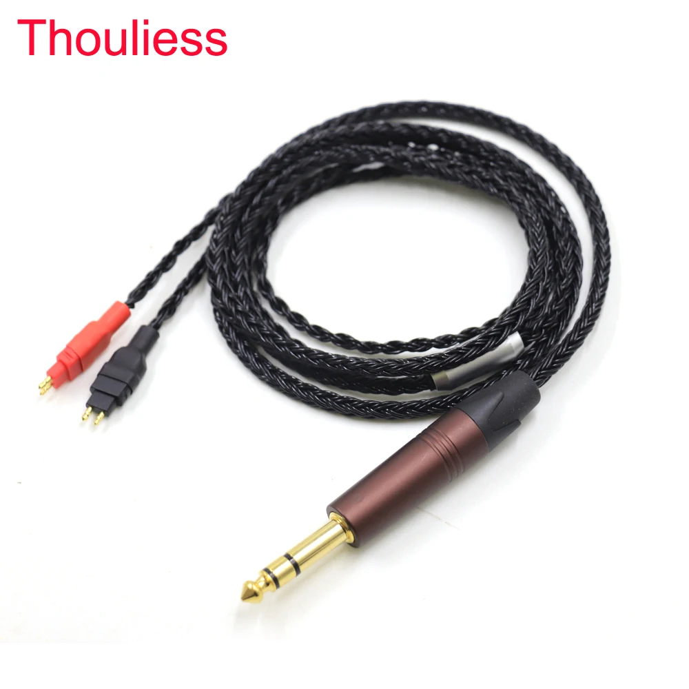 

16 Core 99% 2.5mm 3.5mm XLR Balanced Earphone Cable For Sennheiser HD580 HD600 HD650 HDxxx HD660S HD58x HD6xx Hearphone upgrade