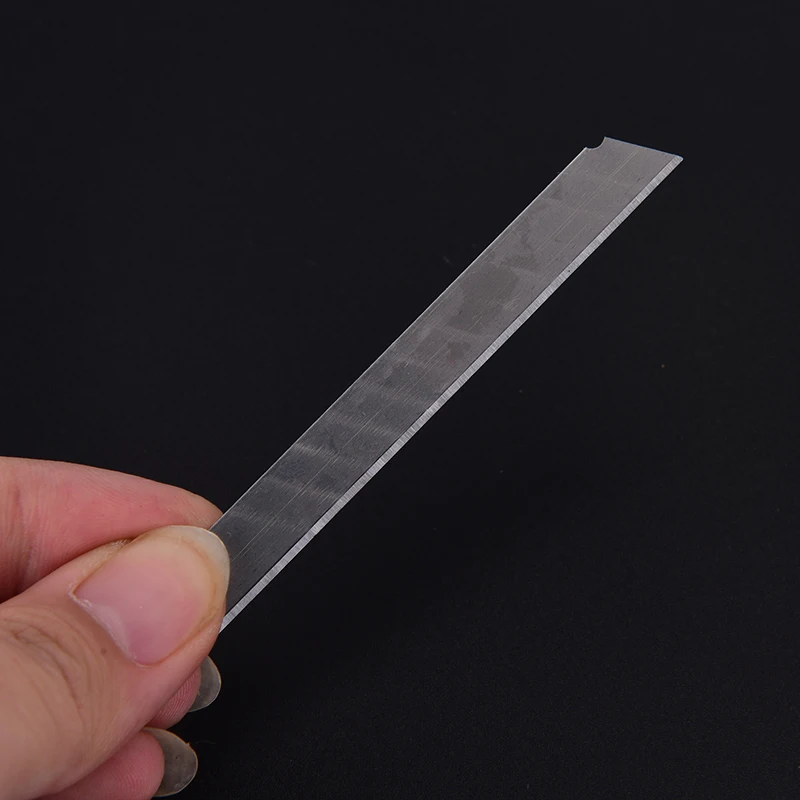 10 Stks/set Utility Messen 9Mm Rvs Snap Off Brief Cutter Opener Plastic Replacem