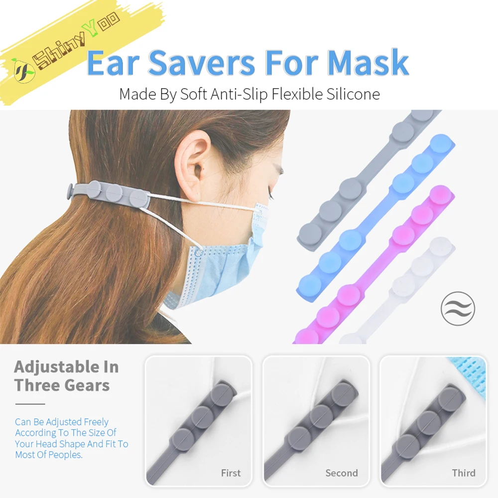 

4 Pcs Mask Strap Extender, Anti-Tightening Mask Holder Hook Strap Accessories Ear Grips Extension Mask Buckle Ear Pain Relieved