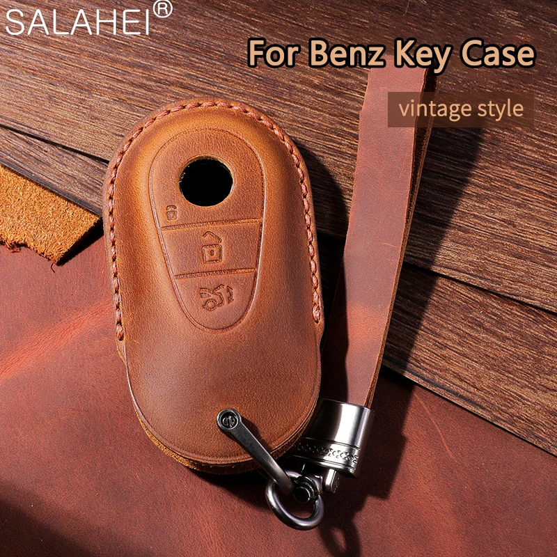 Car Key Cover Case Shell Holder For Mercedes Benz A C E S Class GLC CLE CLA GLB GLS W177 W205 W213 W222 X167 AMG S350 S500 C300