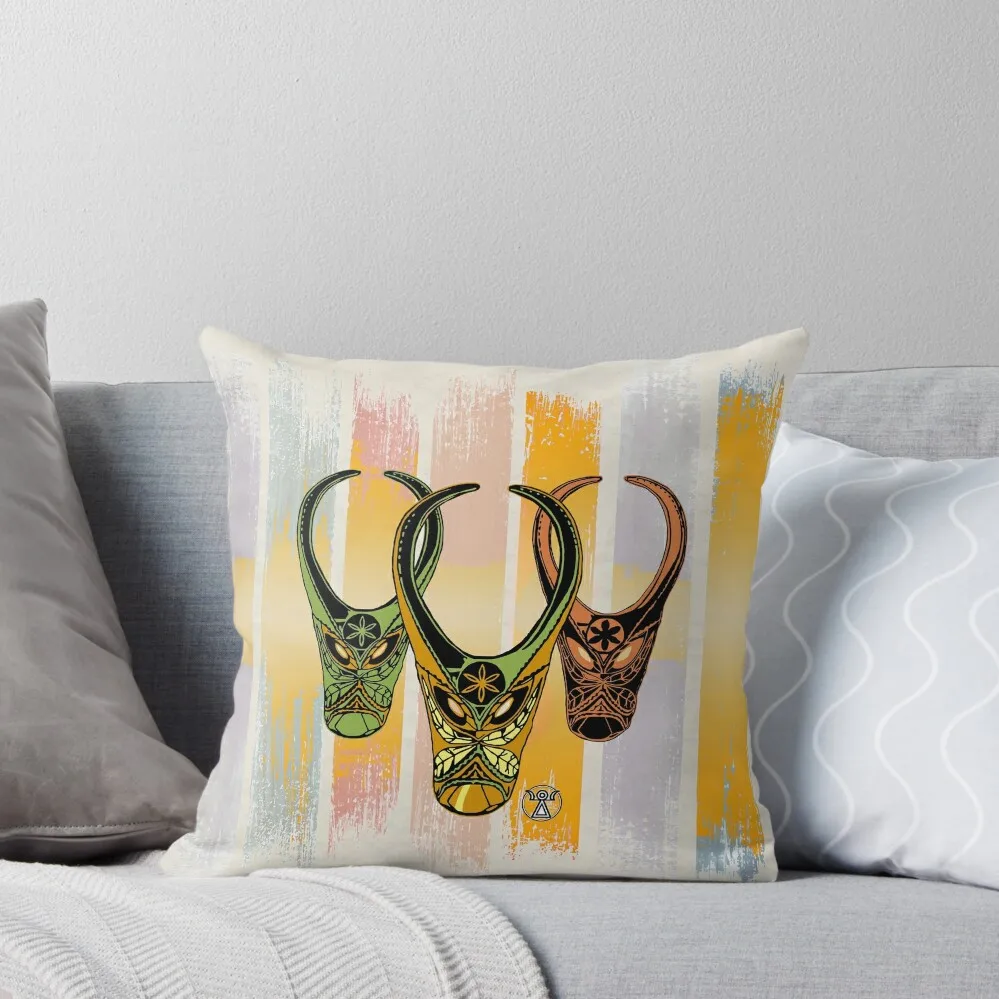 Sardegna - Sardinia - Sardinian masks - Boes Caratza Boes e merdules Throw Pillow Decorative Cushions pillow