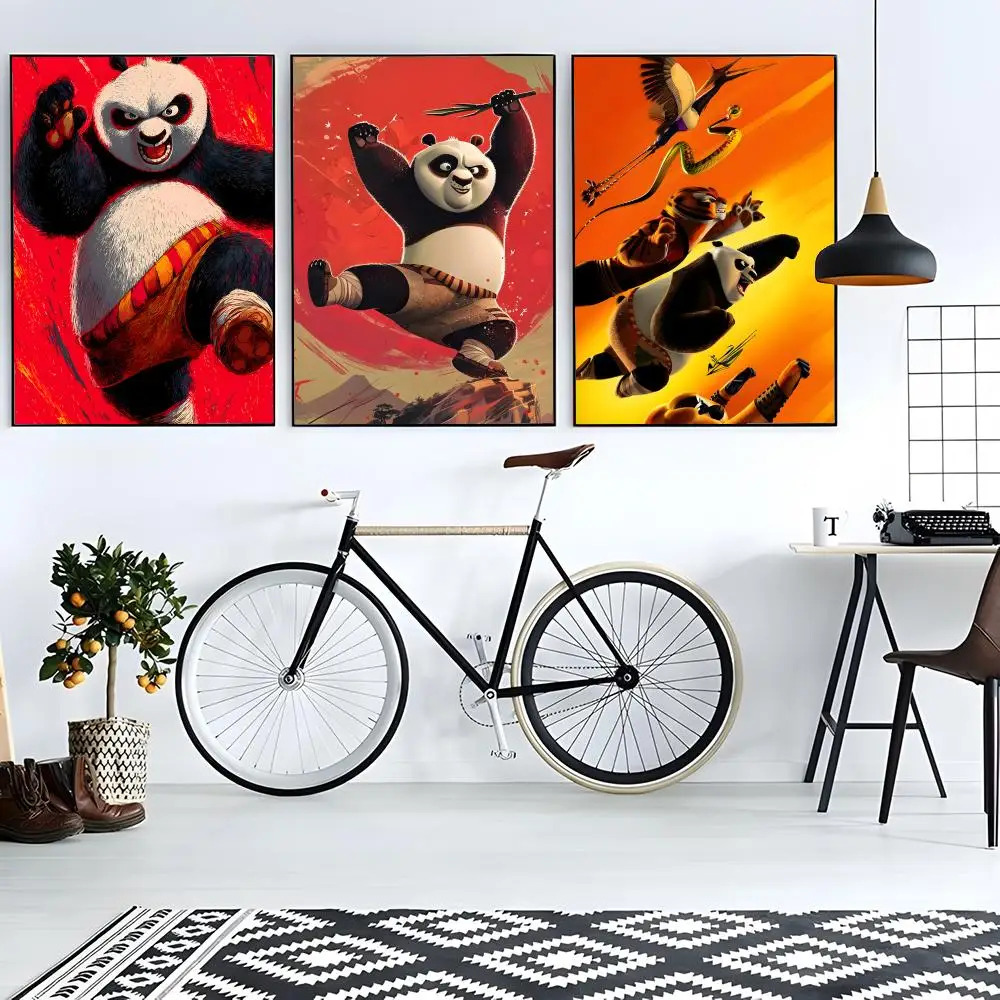 1 قطعة K-Kung Fu P-Panda ملصق قماش جدار الفن طباعة ملصق ديكور جدارية ديكور المنزل هدية غير المؤطرة #6