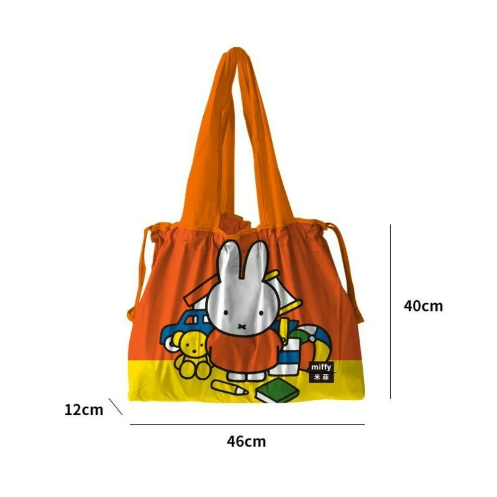Miffy Handheld Shoulder Drawstring Bag Ultra Light Large Capacity Foldable Eco Shopping Bag Portable Storage Pouch Durable Gift view 5