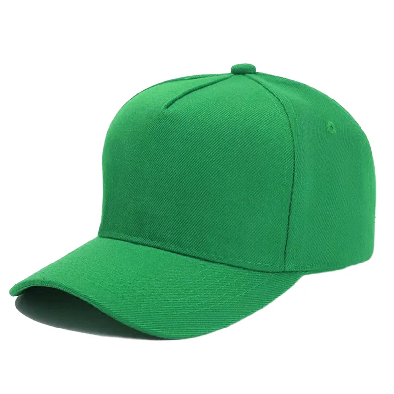 Plain Green 5 Panel Cap Men Casual Woman Twill Baseball Hat Neon Orange Lightweight Sport Cap White Black Red