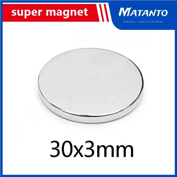 2-20pcs 30x3mm Strong Cylinder Rare Earth Magnet 30mmX3mm Round Neodymium Magnets 30x3 mm Big Disc Magnet 30*3 mm