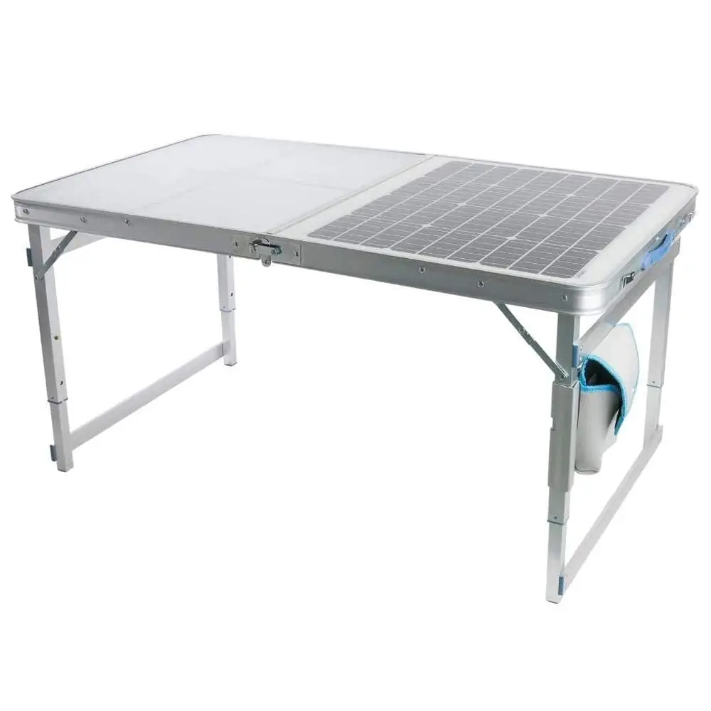 

Outdoor Furniture Solar Table 60W Collapsible Folding Table Off Grid Camping Kitchen Table for Outdoor Decor Home Decor Tempera