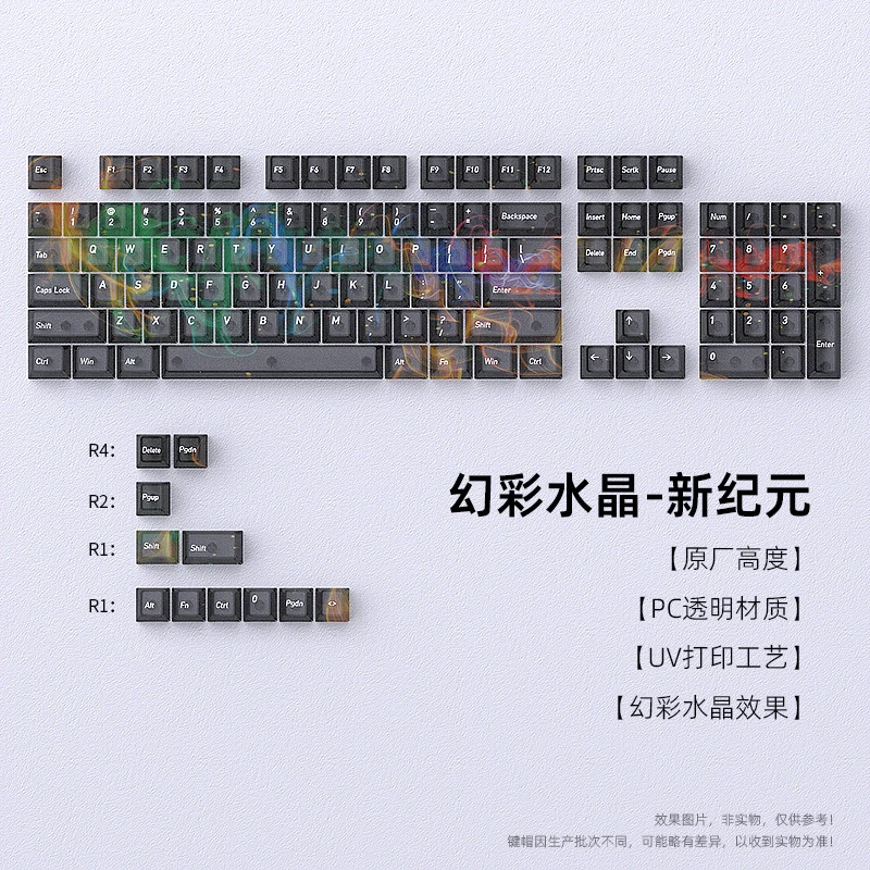 

Клавиши Illusory Mist New Era, прозрачные, 115 шт., полный комплект, оригинальные, заводские, для самостоятельной сборки механической клавиатуры.