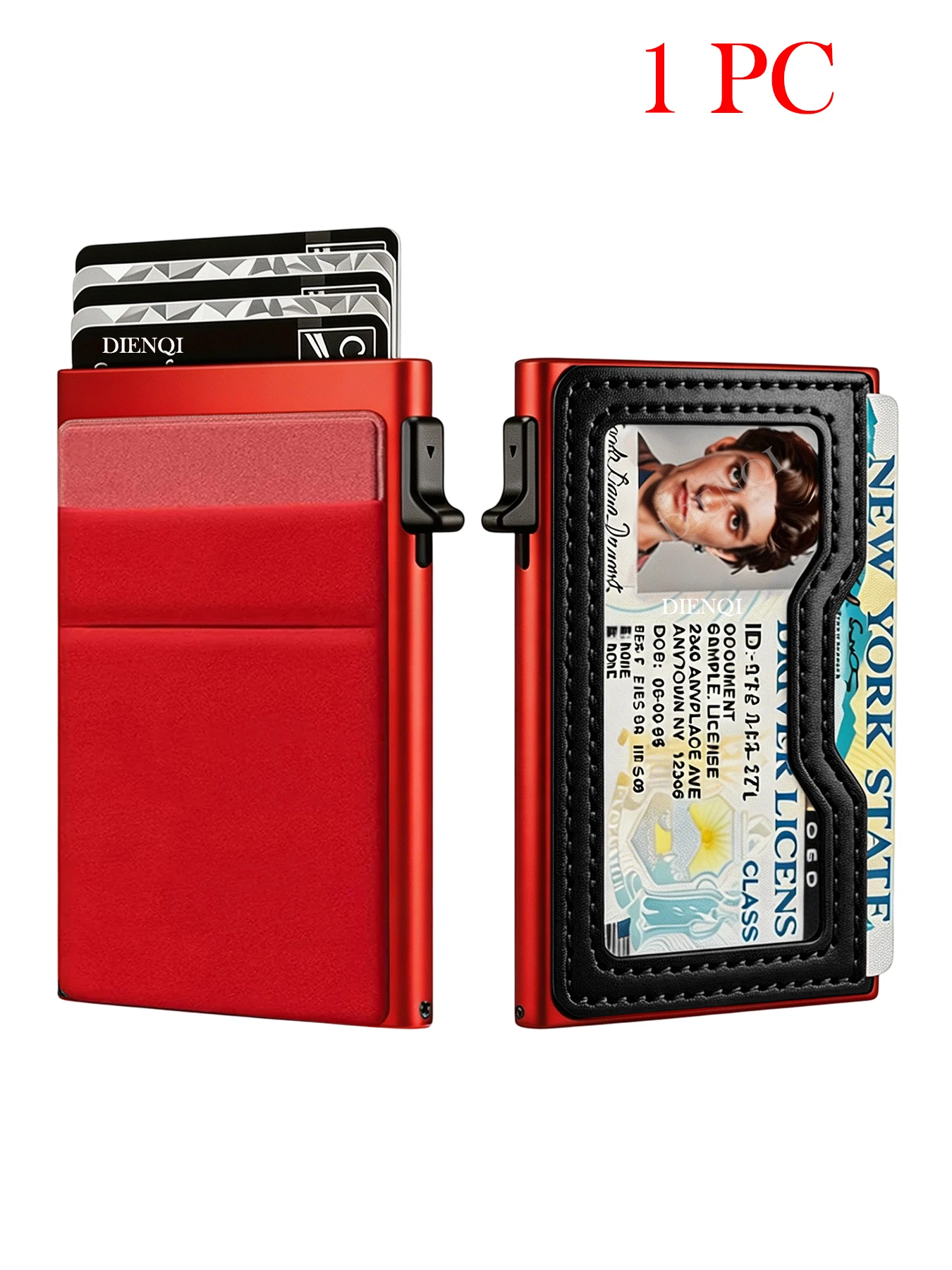 Geldbeutel Kartenetui Geldklammer Schlanker Minimalistischer Pop-Up-Kartenhalter RFID-Smart-Wallets ID-Fenster Mini-Taschen Luxus-Geldbörse Herren