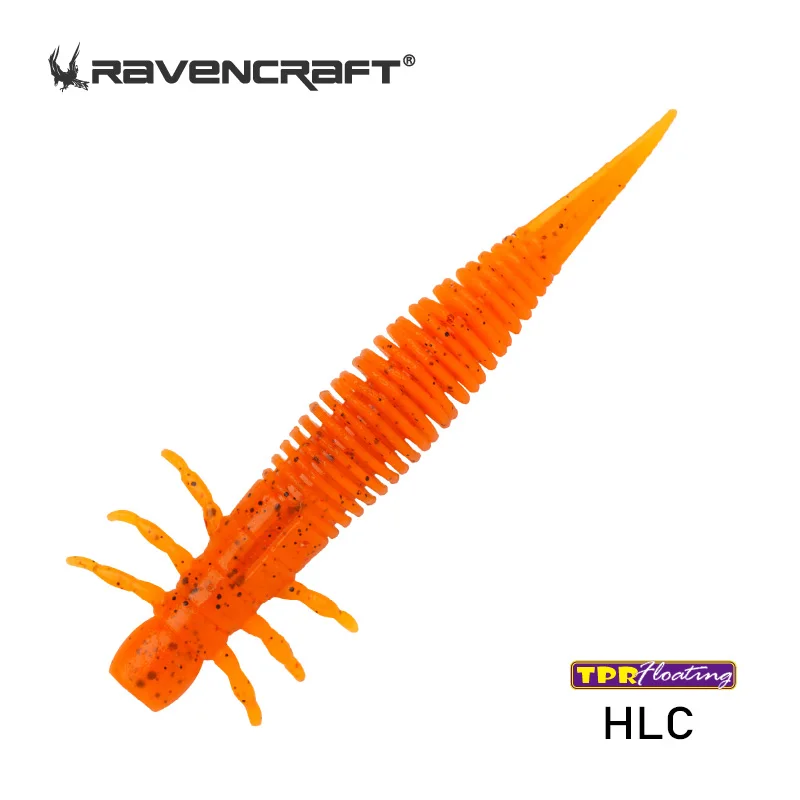 RAVEN CRAFT DAMSEL-WORM 2.2/2.7/3.2 Zoll 14/12/10 Stück Schwimmender SoftLure Kunstköder in Turnierqualität – Künstlicher Angelköder in Hyper-Qualität