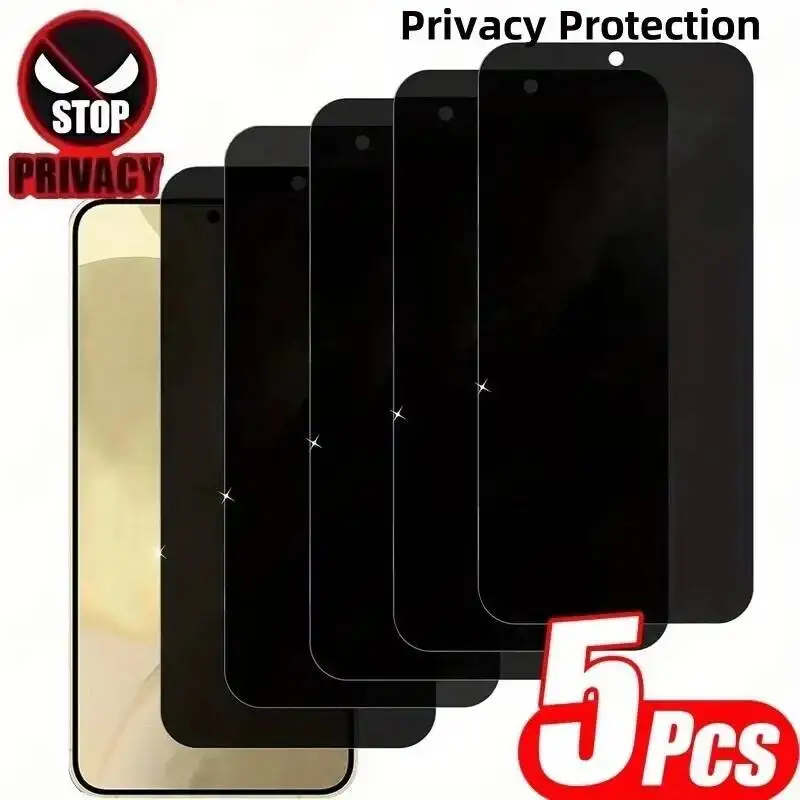 

5Pcs Full Cover Privacy Screen Protector For Poco X7 M7 F7 C75 C65 C71 M6 X6 X5 X4 X3 M5 M4 M3 Pro Anti-Spy Tempered Glass