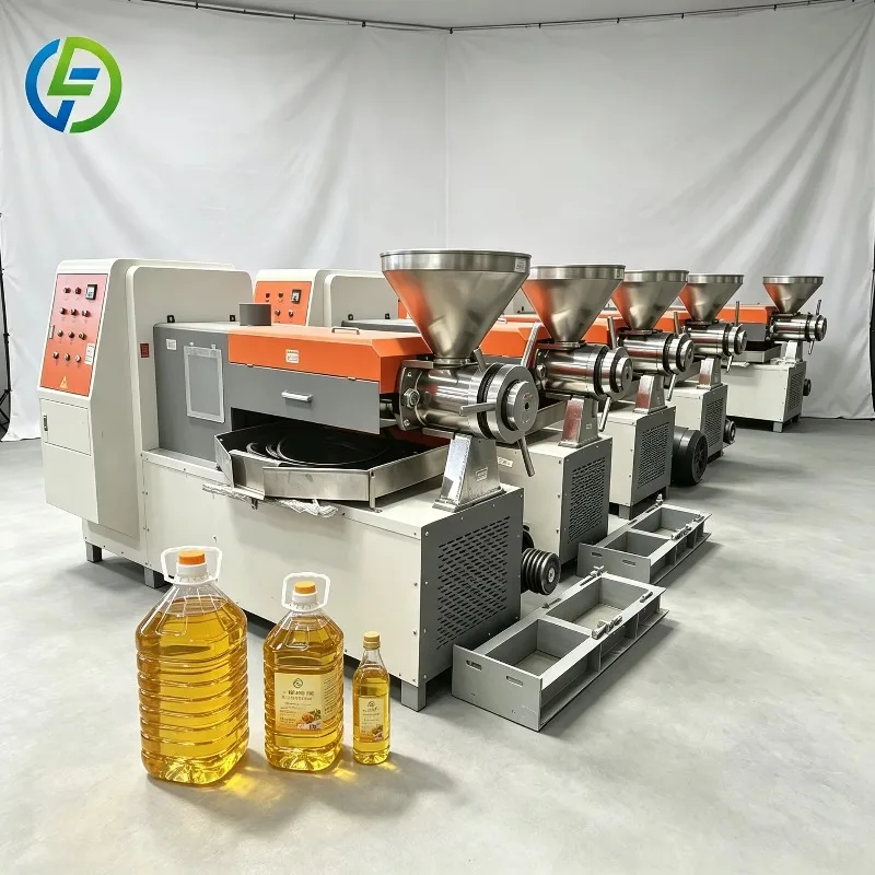 Commercial Automatic Oil Expeller 400-500kg/h Multi Seed Soybean Peanut Sunflower Flax Extractor Vacuum Filter OEM Customized