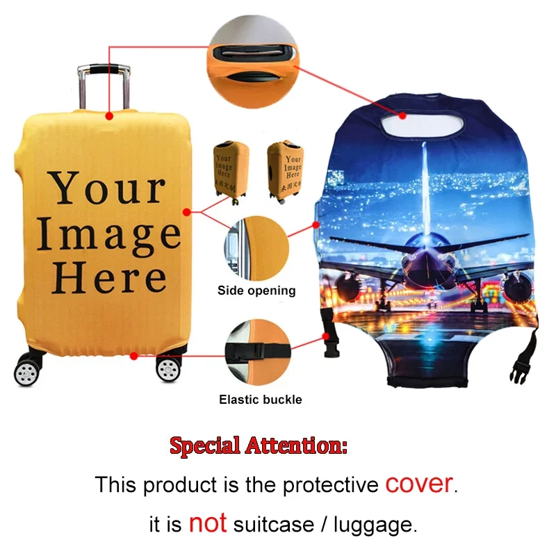 Cool Football Soccer Ball with Crown Luggage Cover for Travel Elastic Trolley Case Covers Anti-dust Suitcase Protective Cover