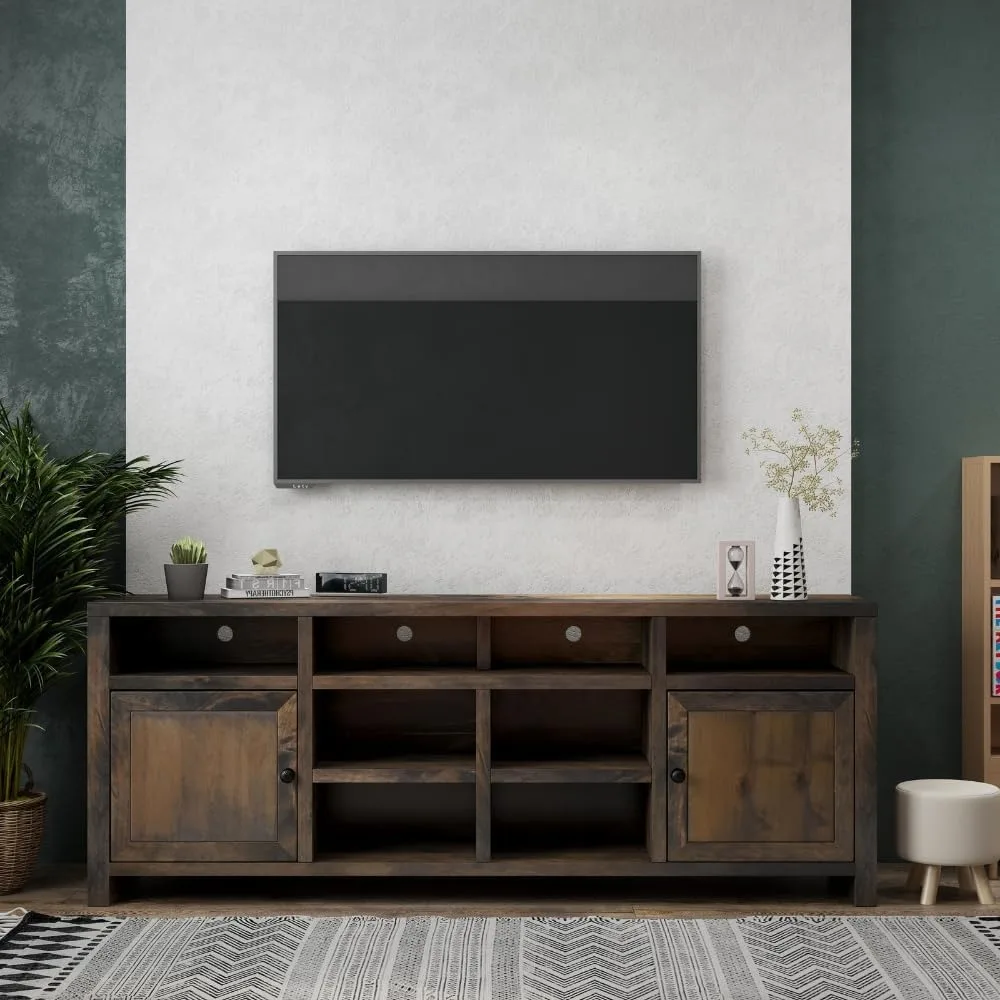

Joshua Creek Rustic TV Stand Entertainment Center, Accommodates TVs up to 95 inches, Fully Assembled