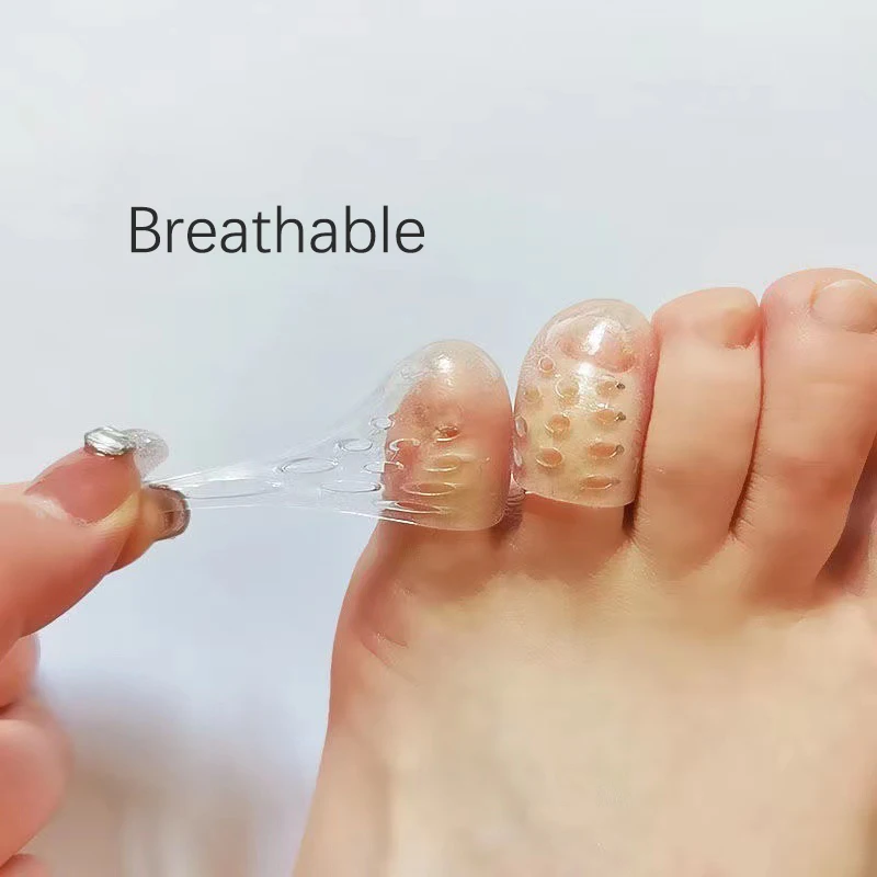 10Pc Breathable Prevents Blisters Bunion Corrector Toe Covers Anti-Friction Silicone Toe Caps Protectors Foot Care Pedicure Tool