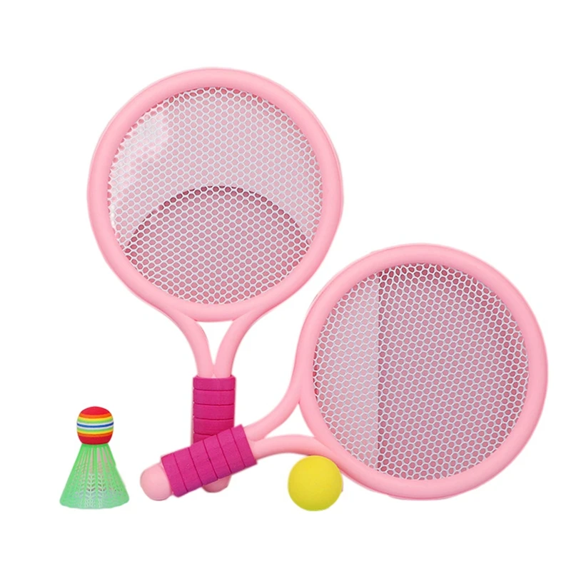 

1 Set Pink Colour Beach Tennis Badminton Racket Set Outdoor Sports Mini Badminton Racket Durable In Use