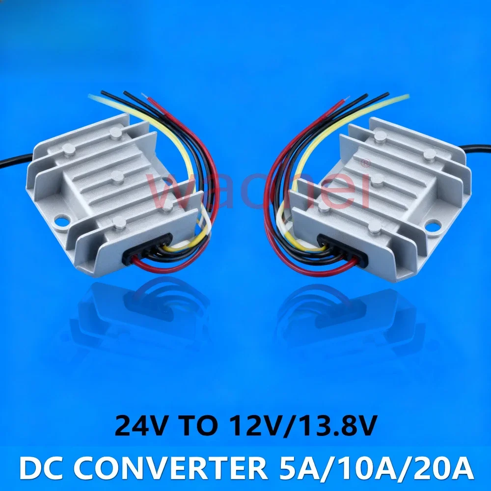 Step Down Voltage Regulator Power Converter DC 24V to12V13.8V 5A 10A 15A 20A Buck Voltage Transformer for Car Indoor Lighting CE