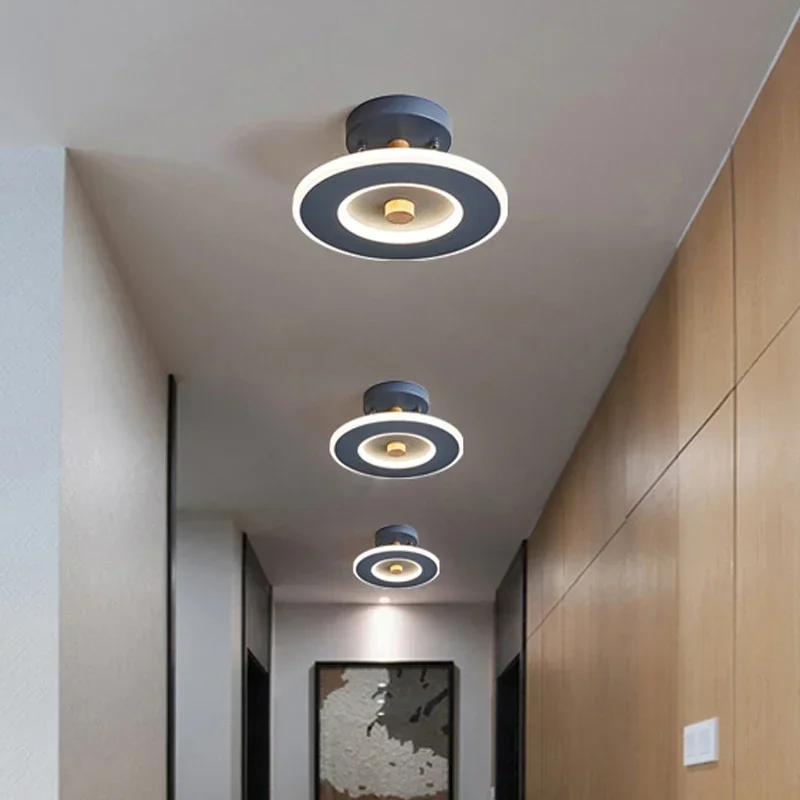 Nordic Modern Ceiling Lamps Changeable LED Living Room Decoration Bedroom Kitchen Hanging Lighting Aisle Bathroom Light Fixtures